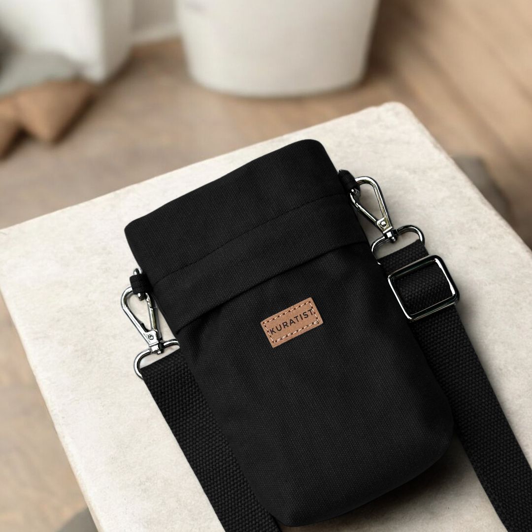 GRETJE MINI Handy Umhängetasche - Umhängetaschen - Black - Kuratist