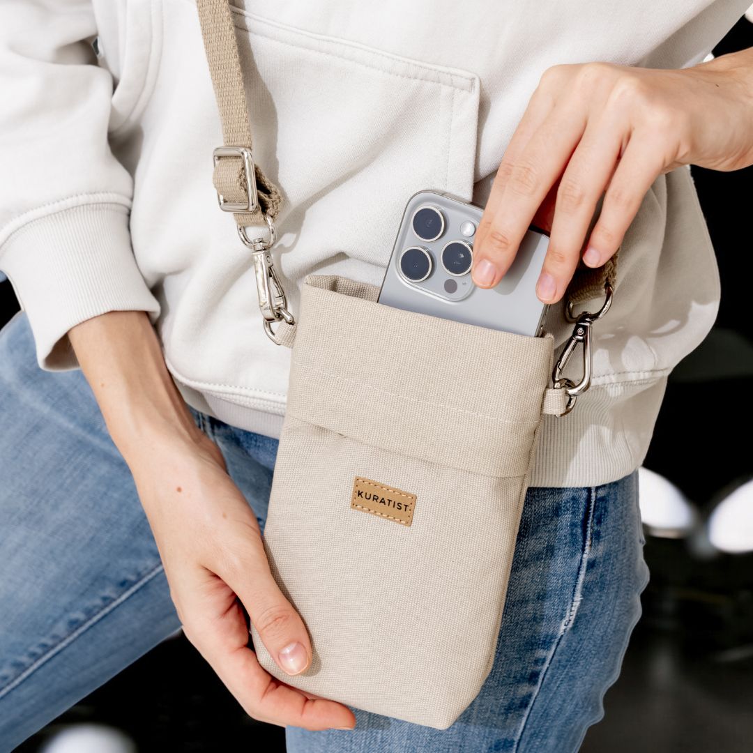 GRETJE MINI Handy Umhängetasche - Umhängetaschen - Ecru - Kuratist