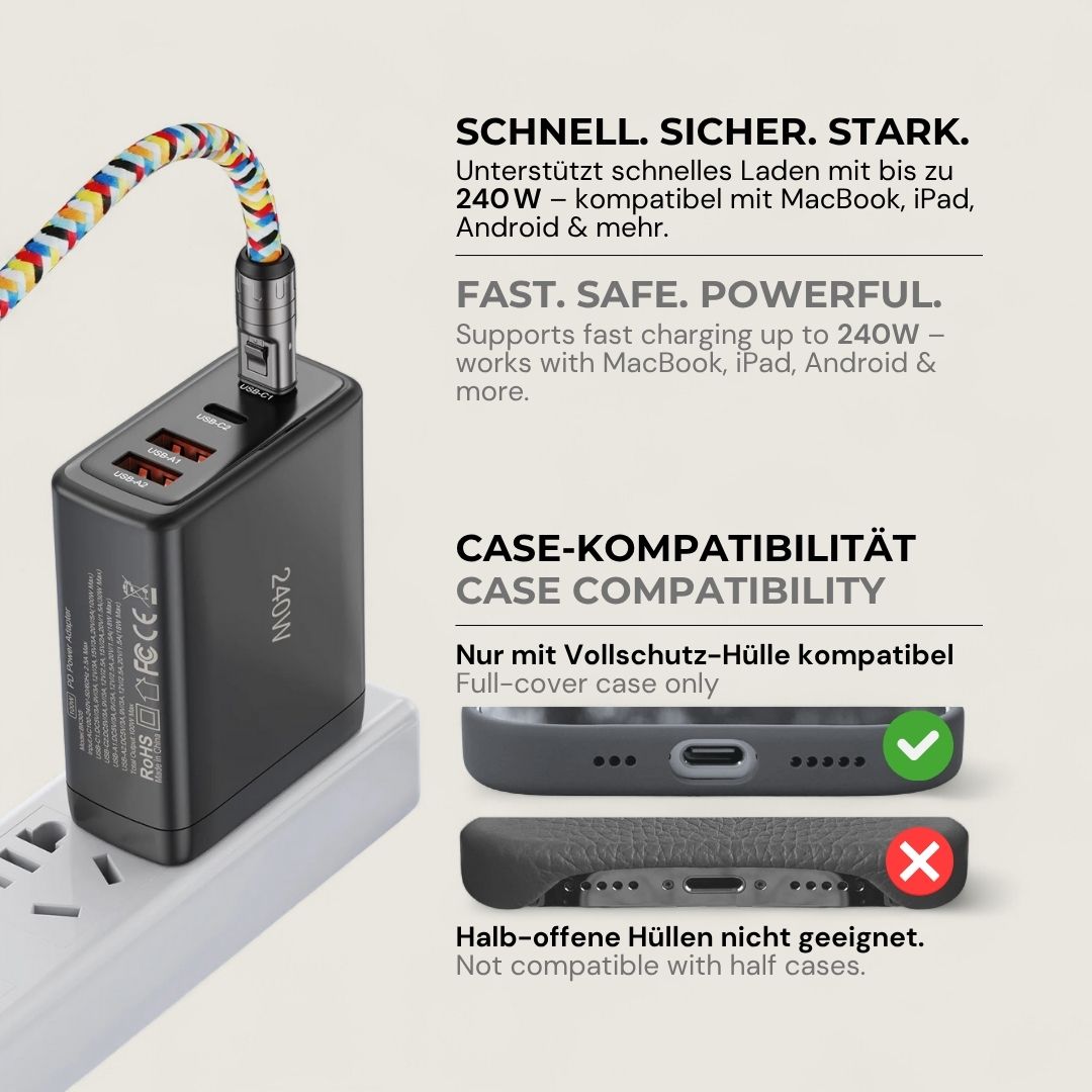 LYRA – 2 in 1 Handykette mit USB-C Ladekabel
