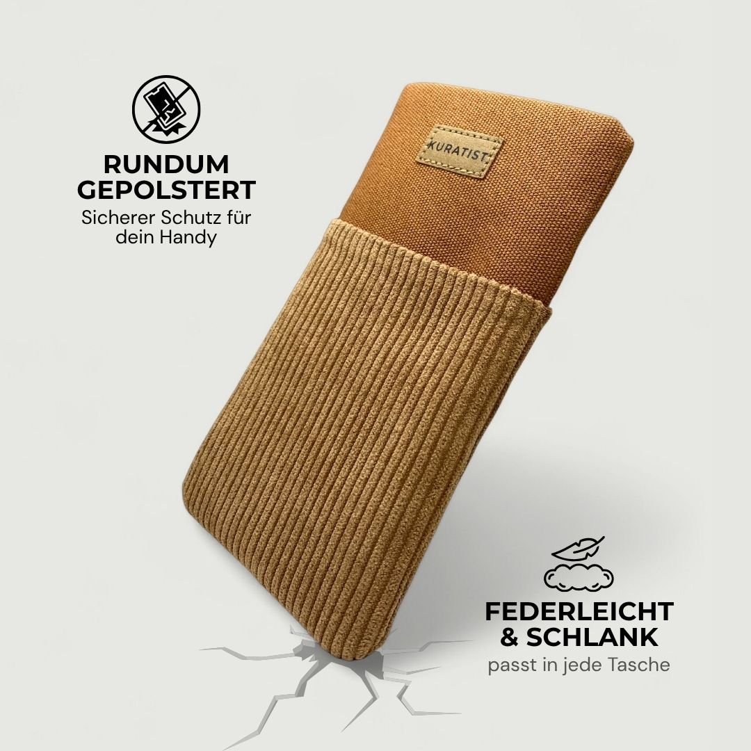 AHOI Handytasche - Handytaschen - Cord Clay Dune - Kuratist