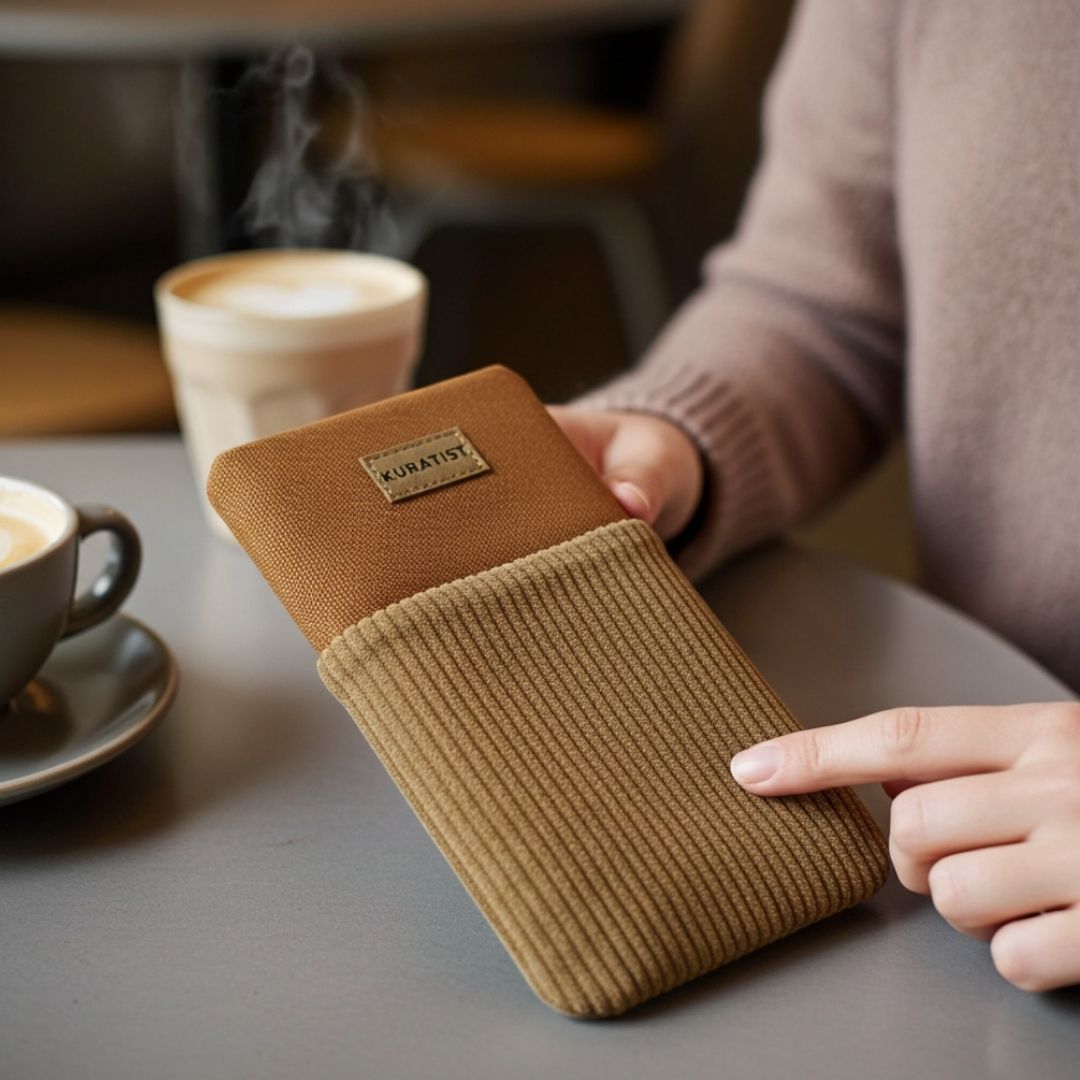 AHOI Handytasche - Handytaschen - Cord Clay Dune - Kuratist