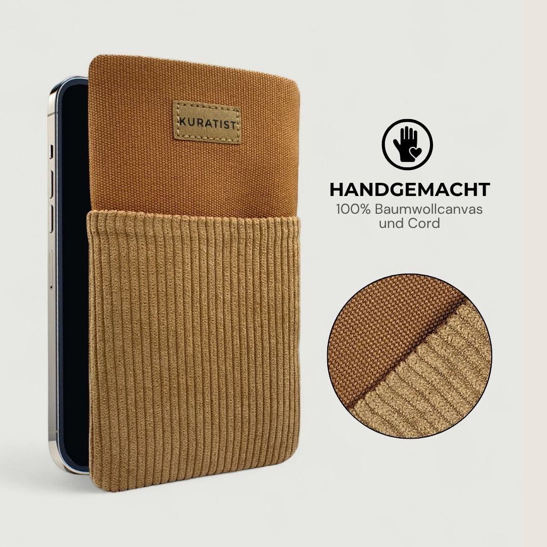 AHOI Handytasche - Handytaschen - Cord Clay Dune - Kuratist