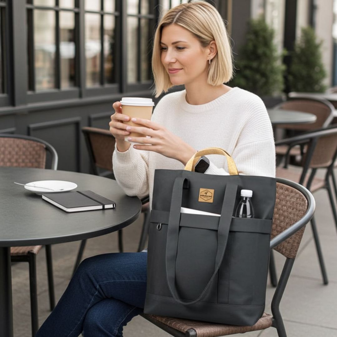 DEERN Totepack - Taschen - Warm Charcoal Cork - Kuratist