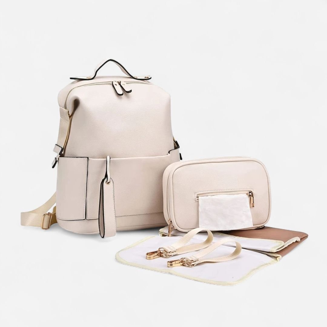 FENJA Multifunktionale Wickeltasche aus veganem Leder - Taschen - Ecru - Kuratist