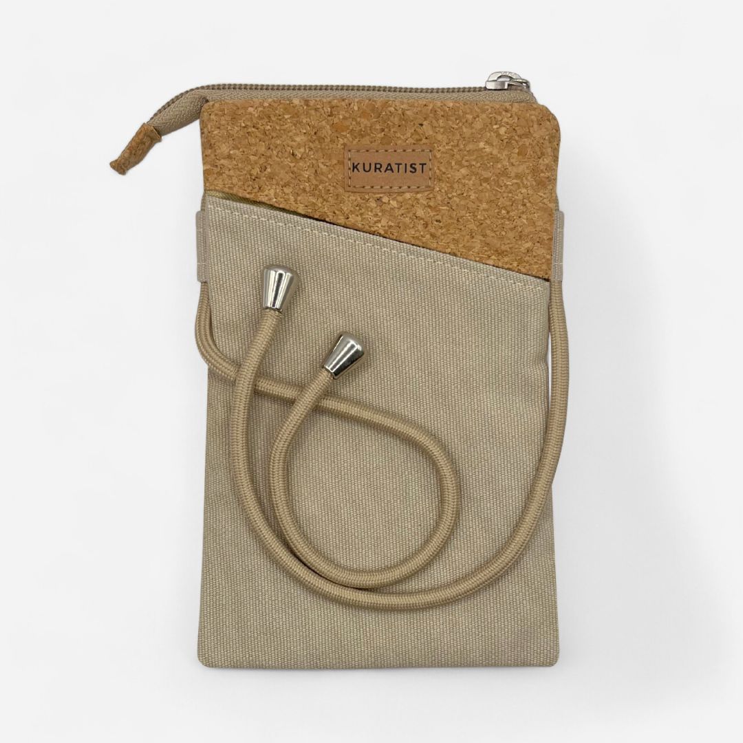 Handytasche zum Umhängen - Kuratist FREYA - Ecru Cork - Kuratist