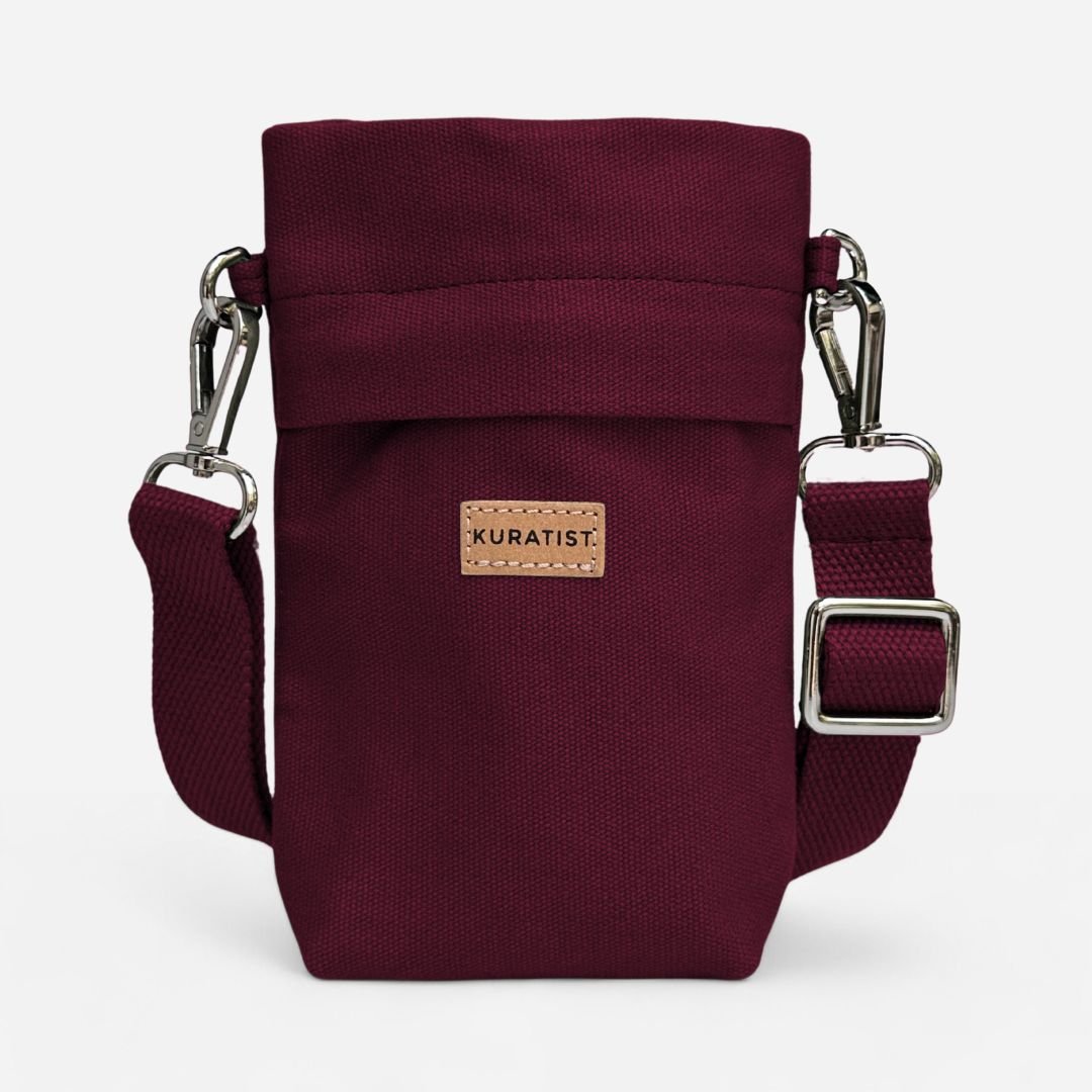 GRETJE MINI Handy Umhängetasche - Umhängetaschen - Burgundy - Kuratist