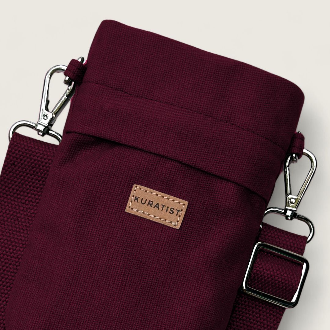 GRETJE MINI Handy Umhängetasche - Umhängetaschen - Burgundy - Kuratist