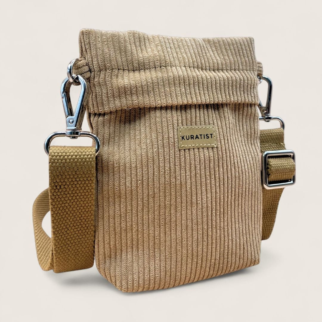 GRETJE MINI Handy Umhängetasche - Umhängetaschen - Cord Clay Dune - Kuratist