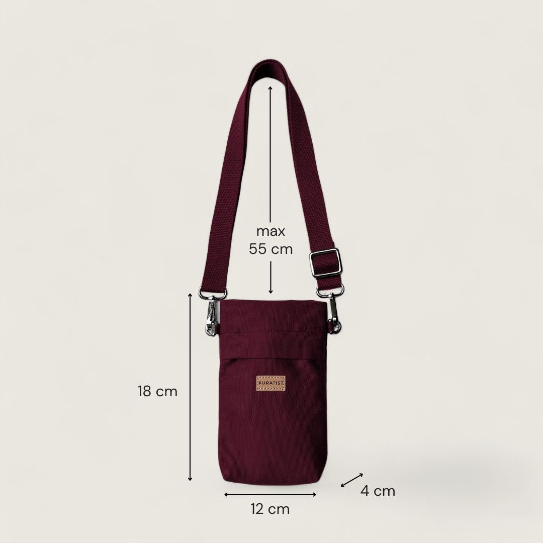 GRETJE MINI Handy Umhängetasche - Umhängetaschen - Burgundy - Kuratist