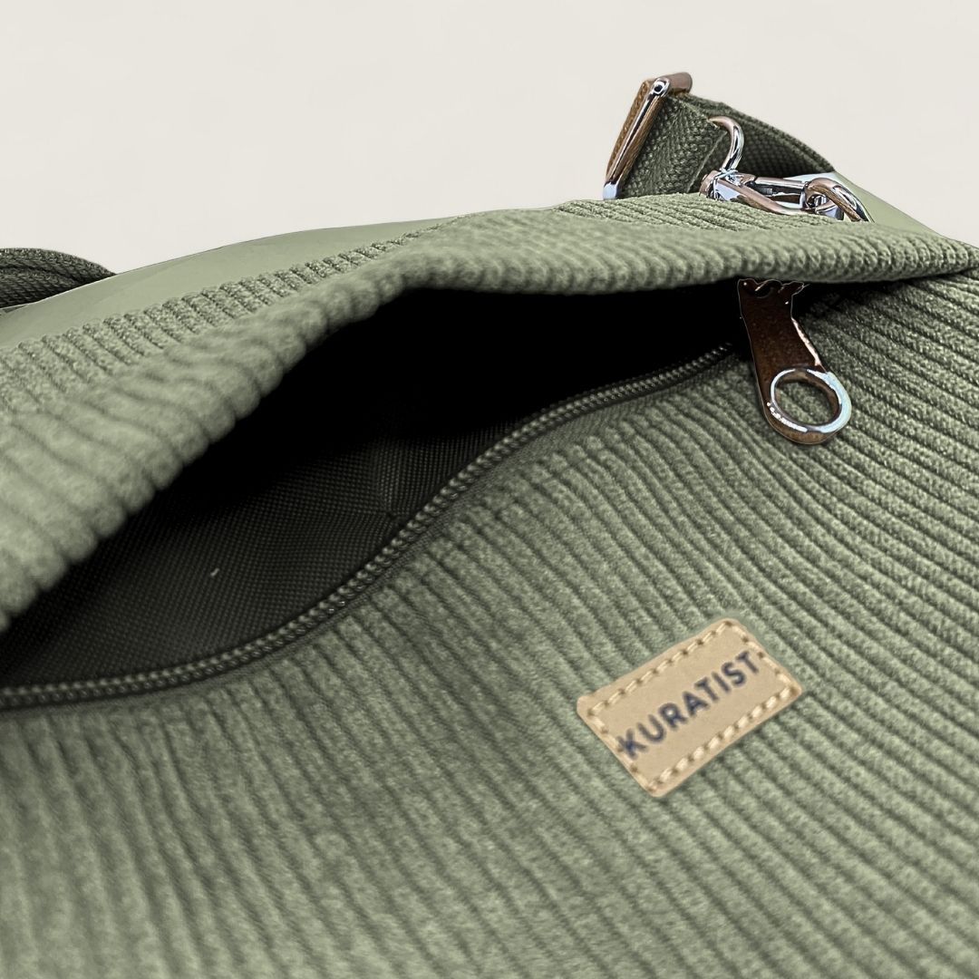 GRETJE Umhängetasche - Umhängetaschen - Cord Muted Olive - Kuratist