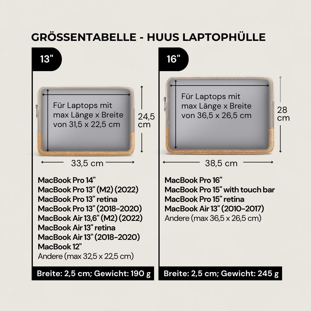 HUUS Laptoptasche - Laptoptaschen - Ecru Cork - Kuratist