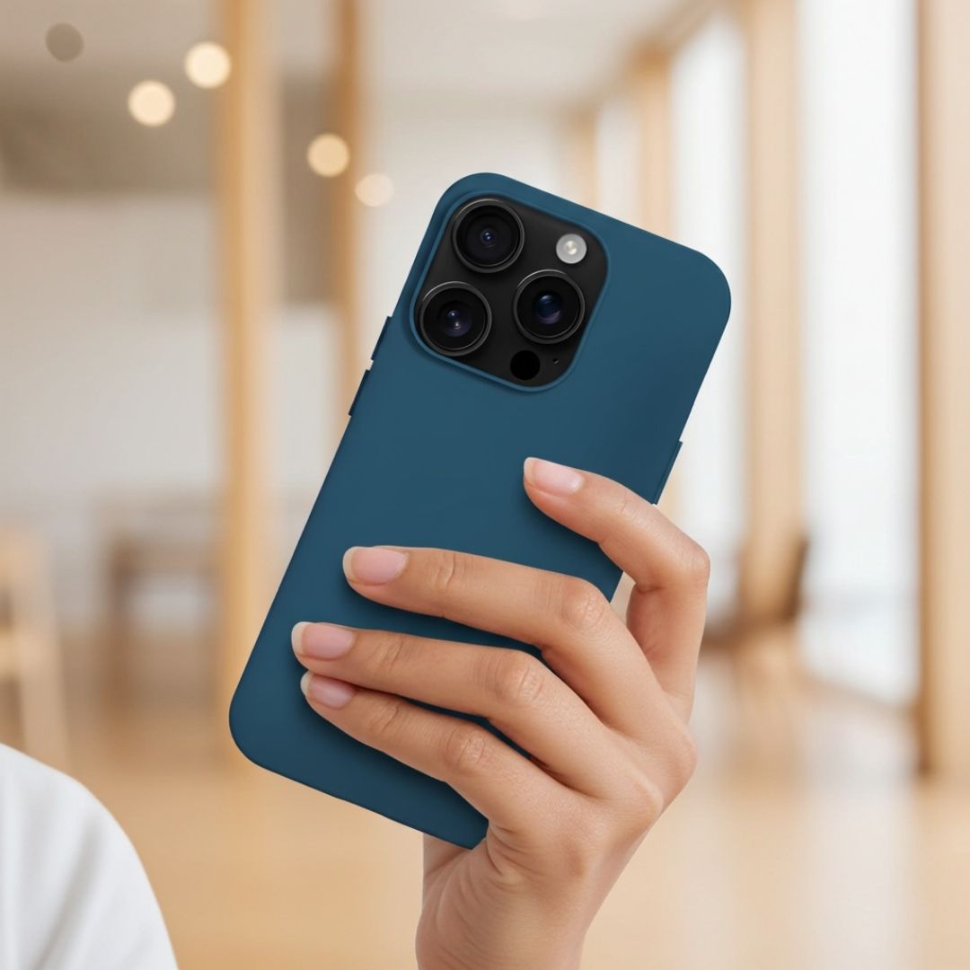 INA iPhone Silikonhülle mit MagSafe - Handyhüllen - Dark Blue - Kuratist