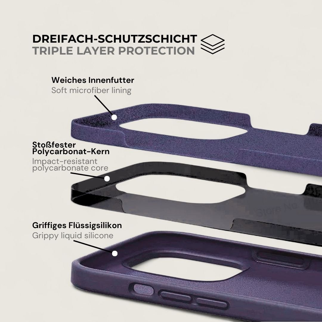 INA iPhone Silikonhülle mit MagSafe - Handyhüllen - Dark Purple - Kuratist