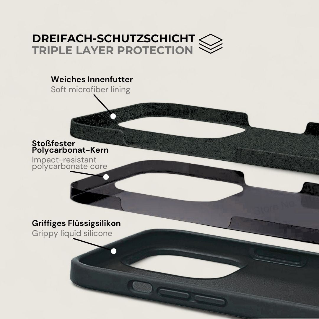 INA iPhone Silikonhülle mit MagSafe - Handyhüllen - Black - Kuratist