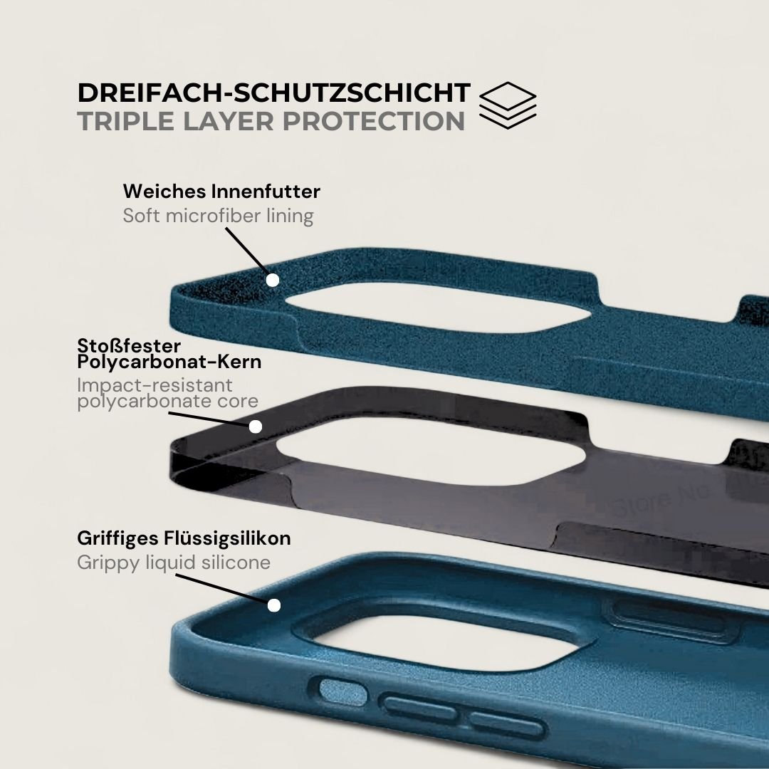 INA iPhone Silikonhülle mit MagSafe - Handyhüllen - Dark Blue - Kuratist