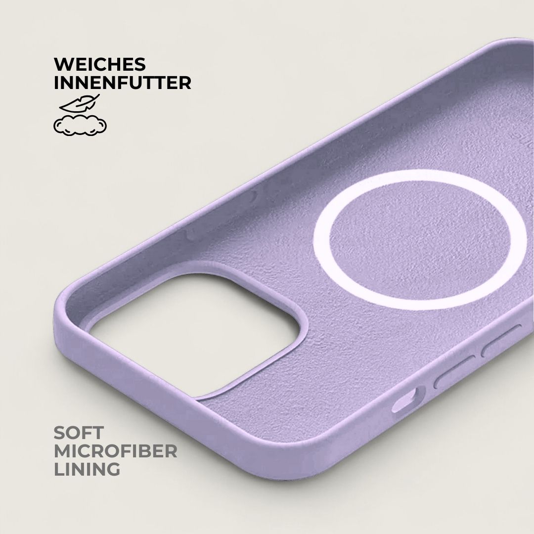 INA iPhone Silikonhülle mit MagSafe - Handyhüllen - Light Purple - Kuratist