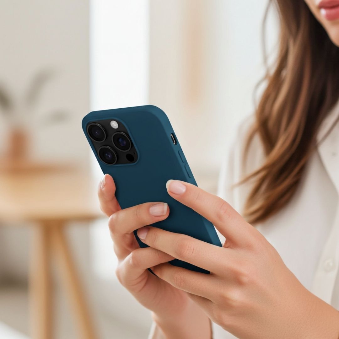 INA iPhone Silikonhülle mit MagSafe - Handyhüllen - Dark Blue - Kuratist