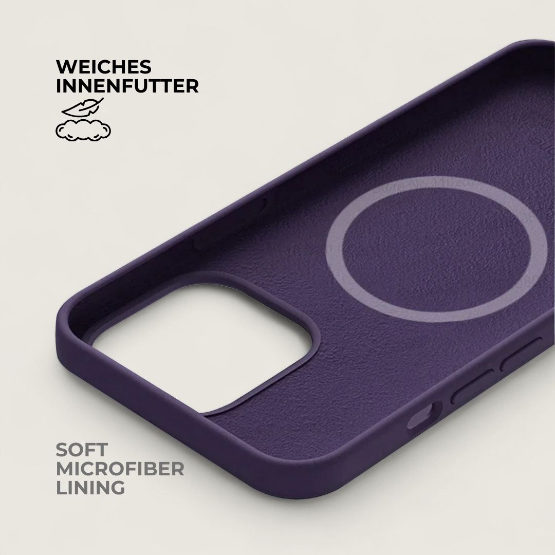 INA iPhone Silikonhülle mit MagSafe - Handyhüllen - Dark Purple - Kuratist