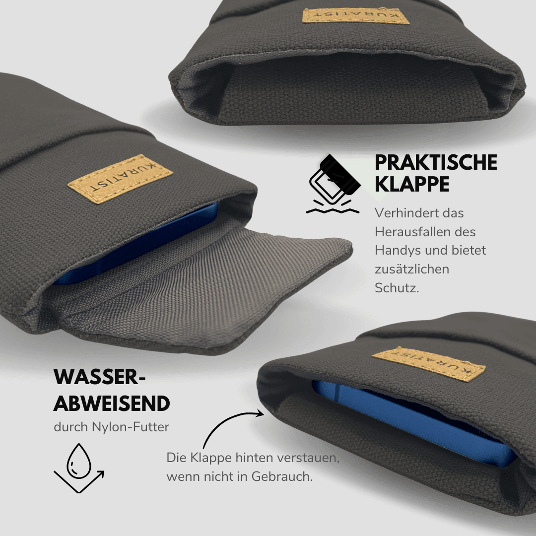 AHOI Handytasche - Handytaschen - Warm Charcoal - Kuratist
