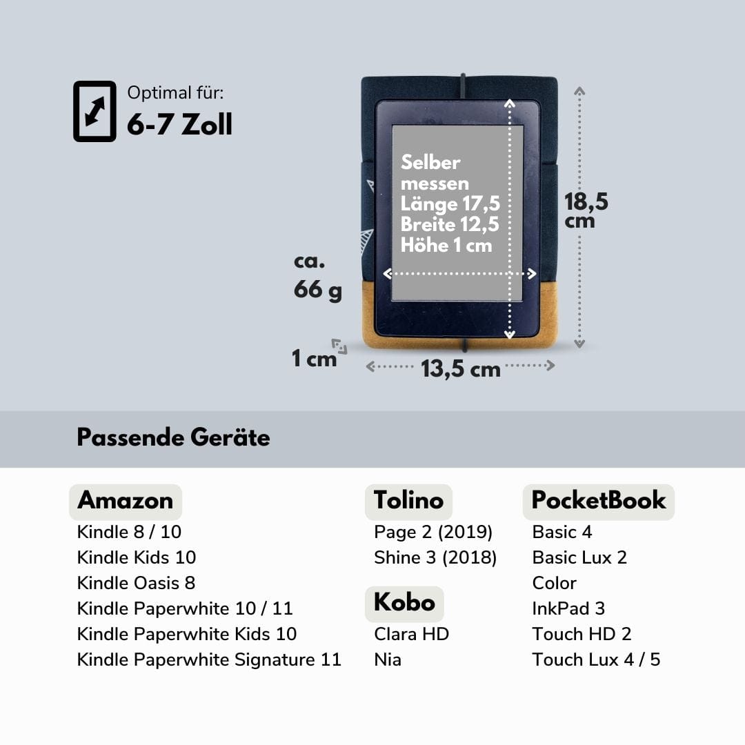 Kuratist MOIN eBook Reader Hülle, 6 Zoll