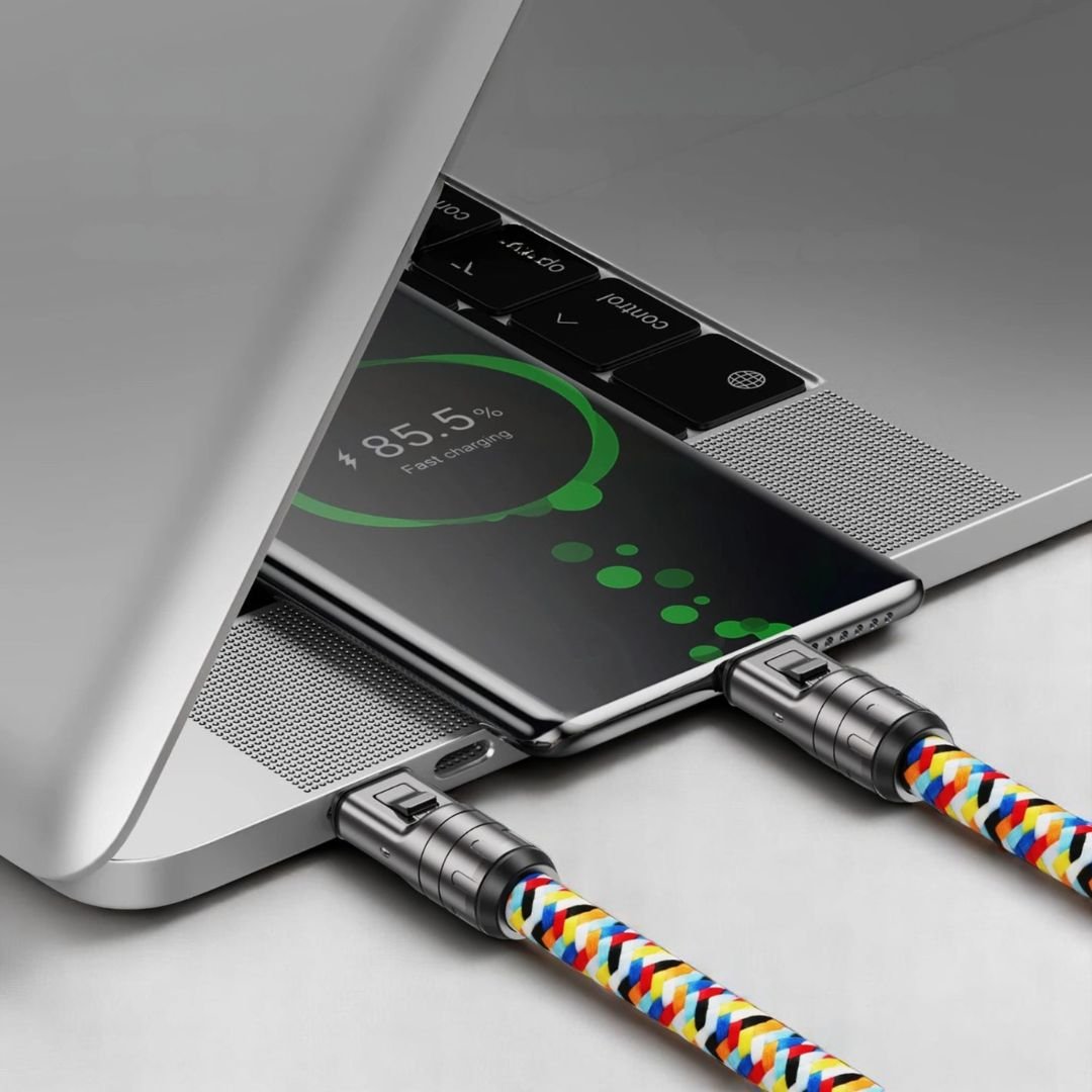LYRA – 2 in 1 Handykette mit USB - C Ladekabel - Handykette - Patchwork - Kuratist
