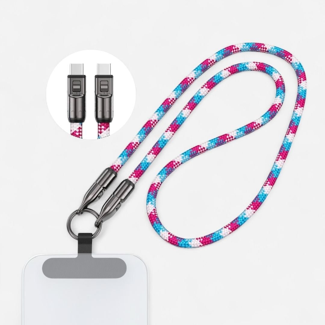 LYRA – 2 in 1 Handykette mit USB - C Ladekabel - Handykette - Multicolor - Kuratist