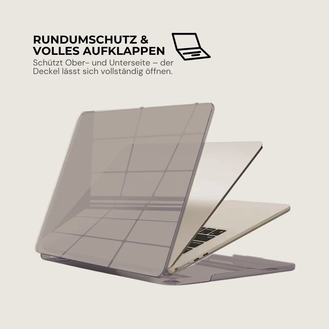 LYS Stoßfestes MacBook Bumper Case mit Kantenschutz - Laptophüllen - Crystal Grey - Kuratist