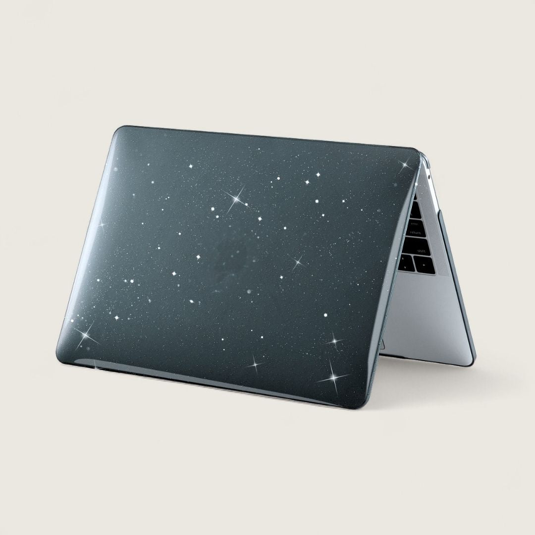 LYS Stoßfestes MacBook Bumper Case mit Kantenschutz - Laptophüllen - Glitter Black - Kuratist