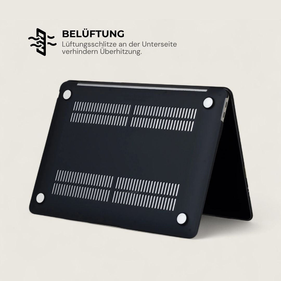 LYS Stoßfestes MacBook Bumper Case mit Kantenschutz - Laptophüllen - Matte Black - Kuratist