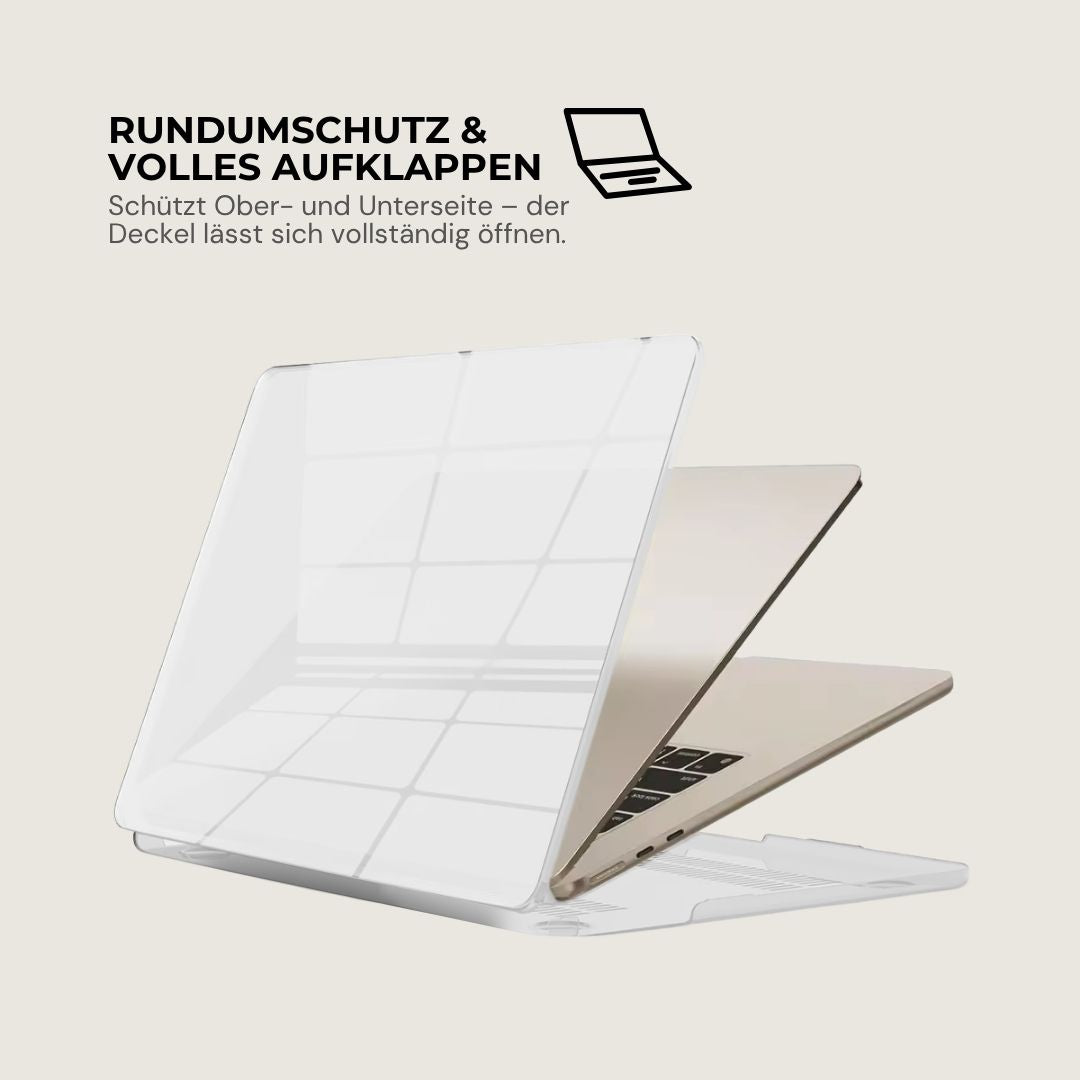 LYS Stoßfestes MacBook Bumper Case mit Kantenschutz - Laptophüllen - Glitter Clear - Kuratist