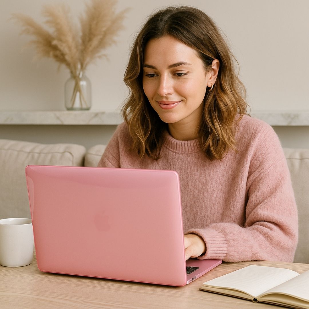 LYS Stoßfestes MacBook Bumper Case mit Kantenschutz - Laptophüllen - Crystal Pink - Kuratist