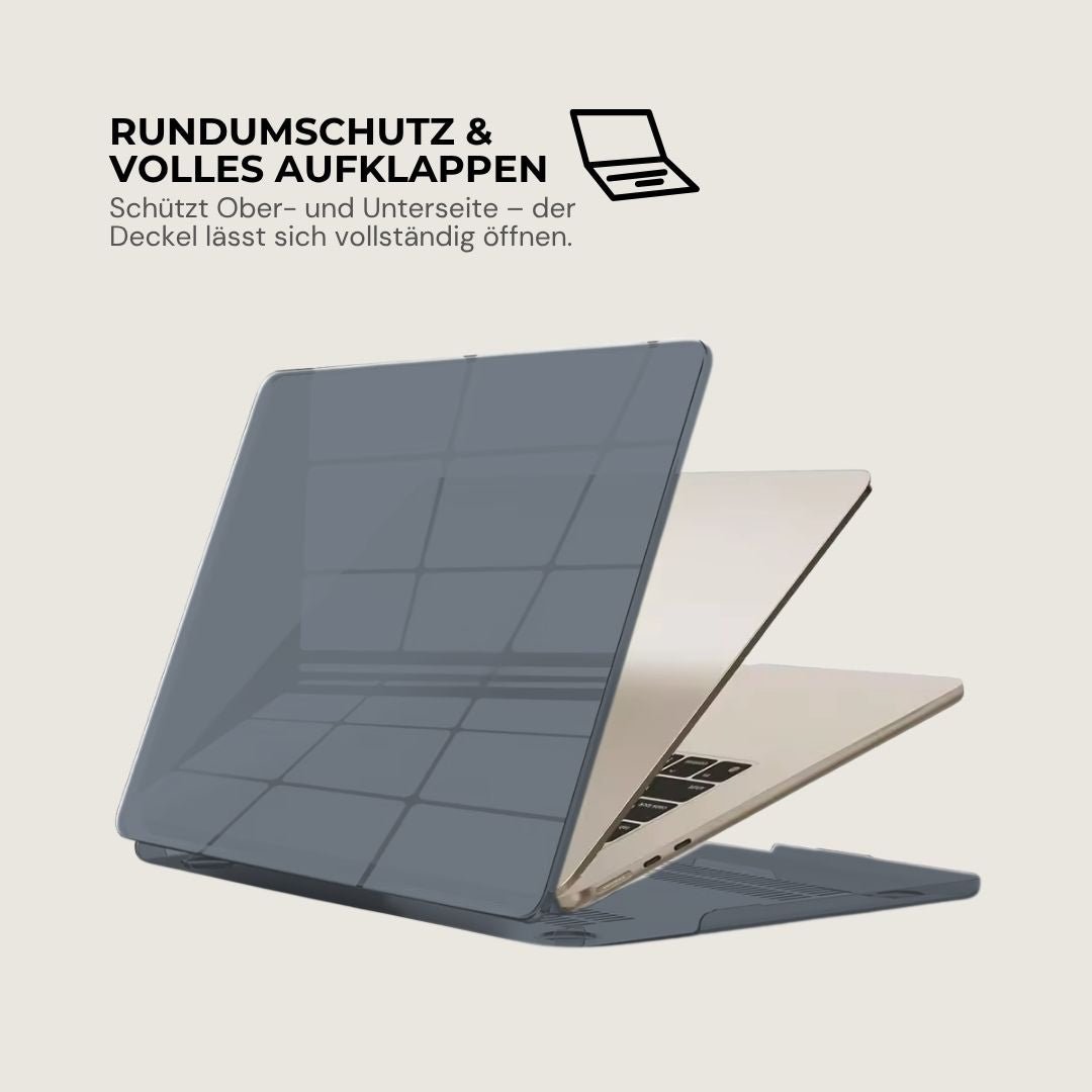 LYS Stoßfestes MacBook Bumper Case mit Kantenschutz - Laptophüllen - Glitter Black - Kuratist
