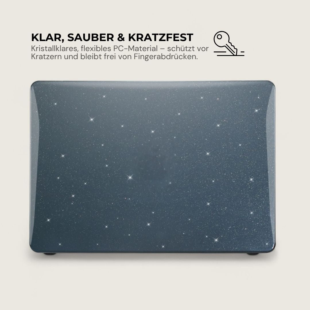 LYS Stoßfestes MacBook Bumper Case mit Kantenschutz - Laptophüllen - Glitter Black - Kuratist