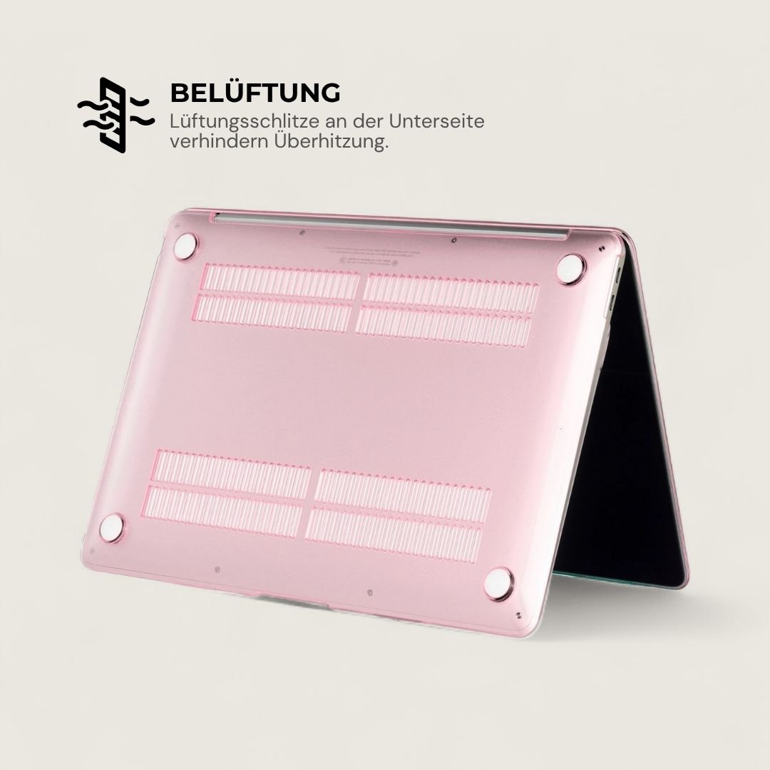 LYS Stoßfestes MacBook Bumper Case mit Kantenschutz - Laptophüllen - Crystal Pink - Kuratist
