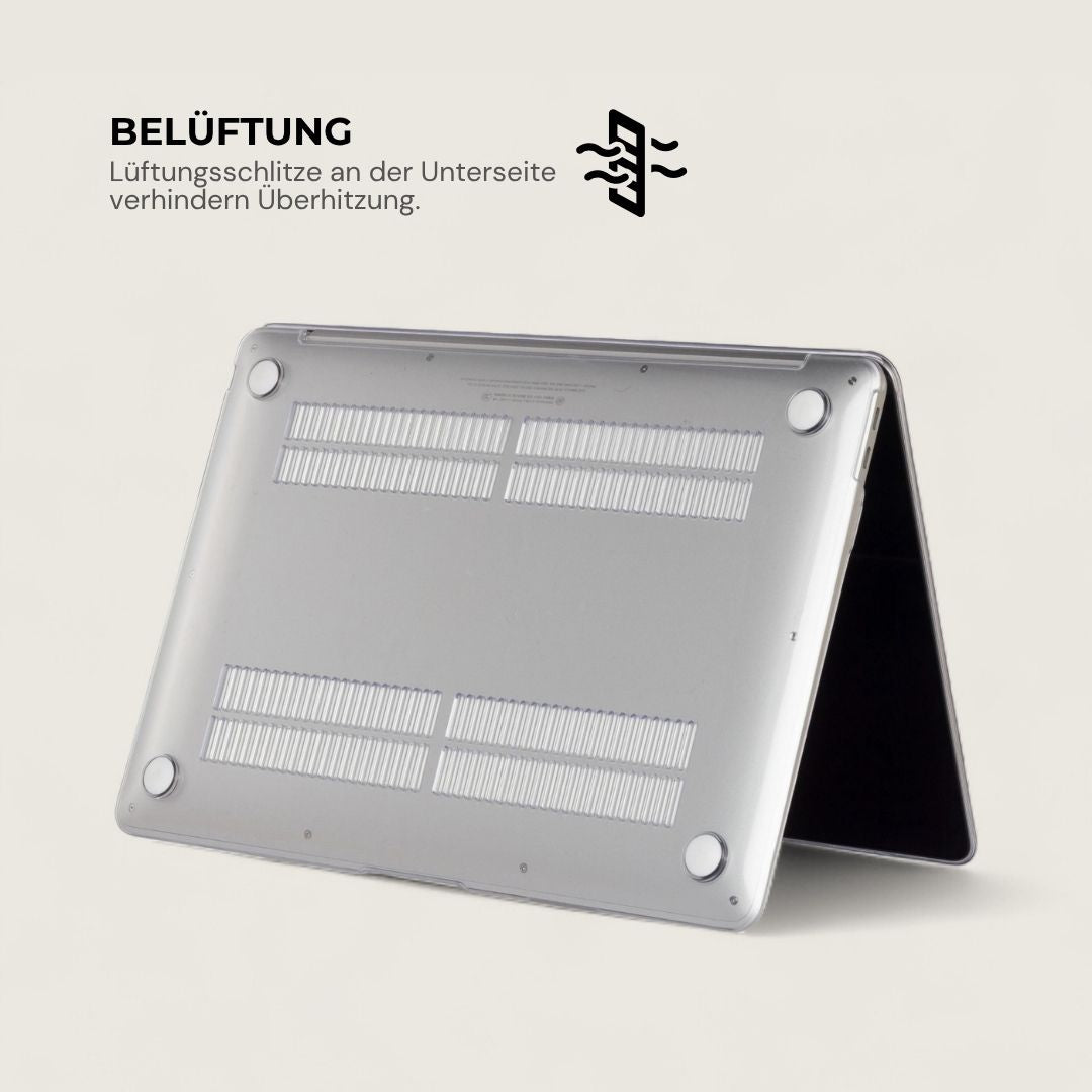 LYS Stoßfestes MacBook Bumper Case mit Kantenschutz - Laptophüllen - Crystal Clear - Kuratist