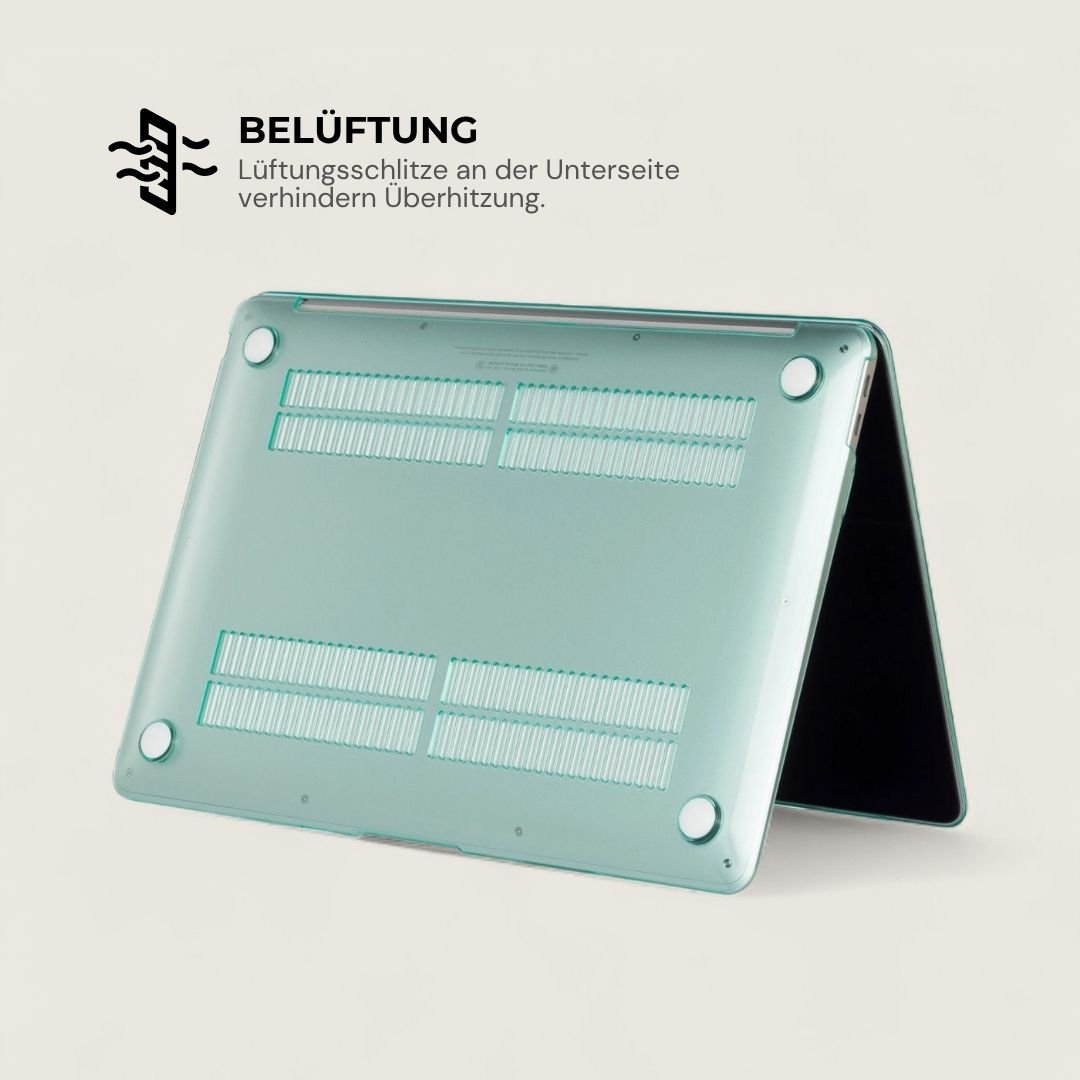 LYS Stoßfestes MacBook Bumper Case mit Kantenschutz - Laptophüllen - Crystal Green - Kuratist