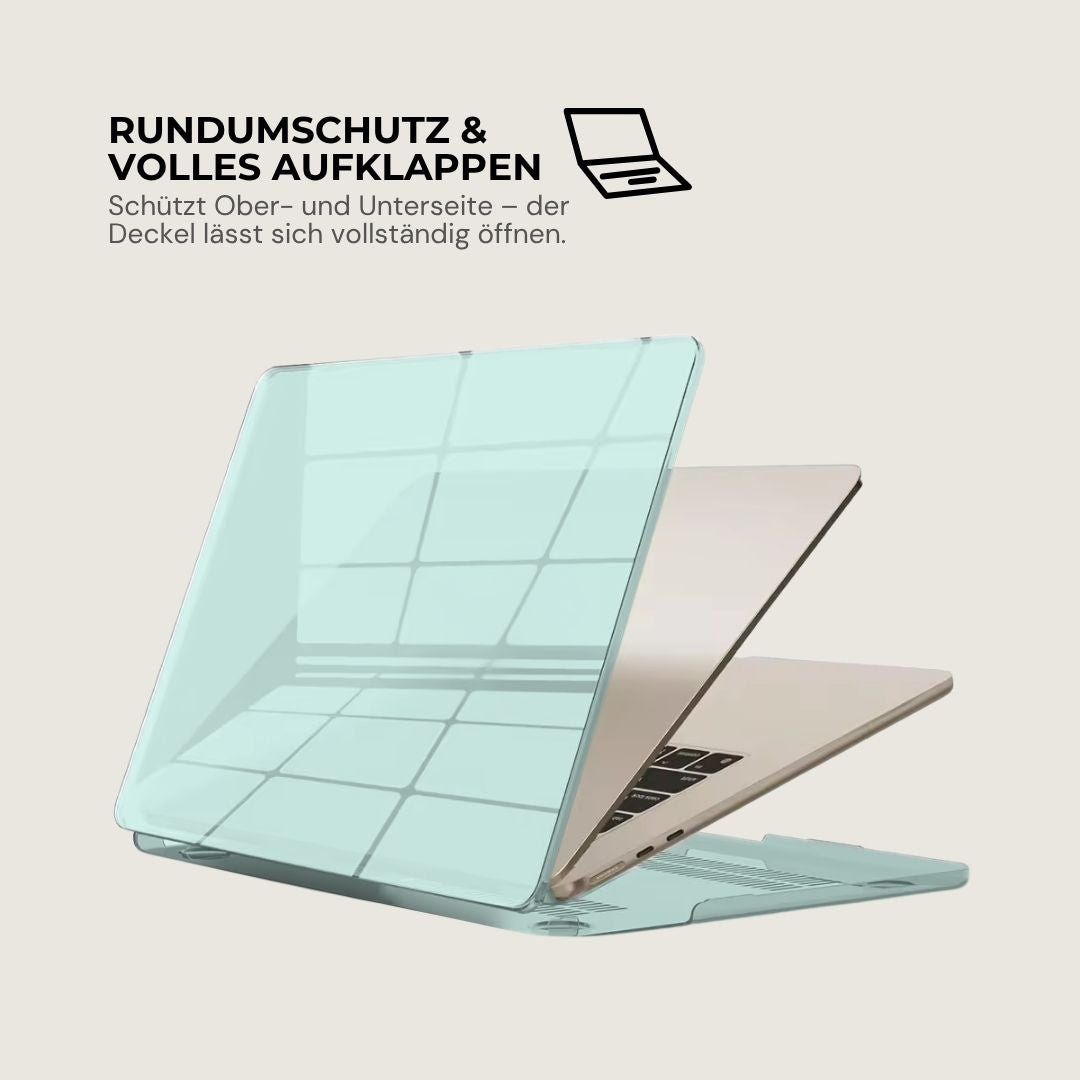LYS Stoßfestes MacBook Bumper Case mit Kantenschutz - Laptophüllen - Crystal Green - Kuratist