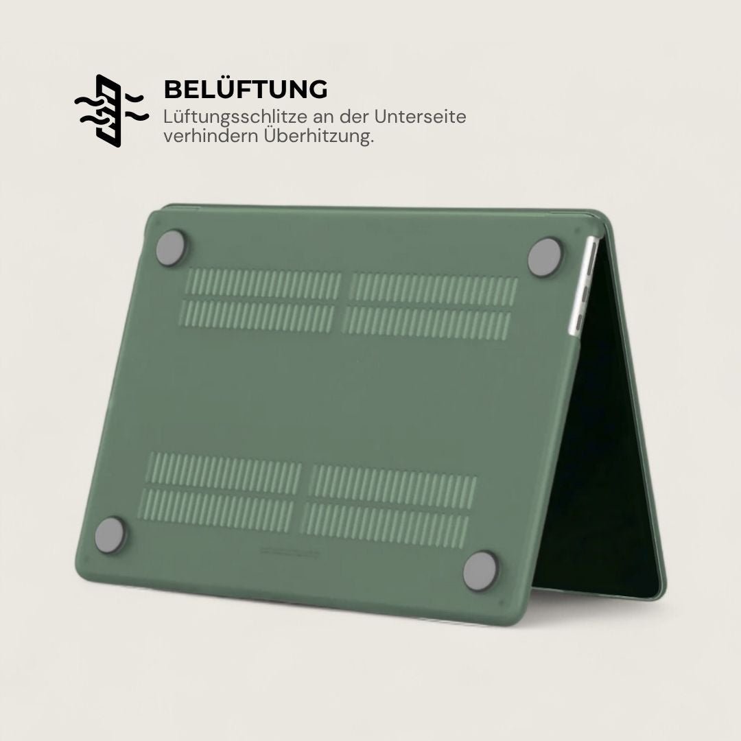 LYS Stoßfestes MacBook Bumper Case mit Kantenschutz - Laptophüllen - Matte Dark Green - Kuratist