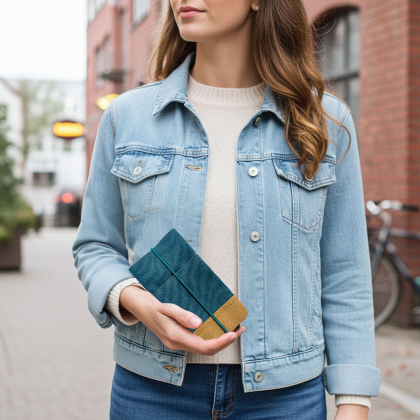 MOIN Handytasche - Handytaschen - Teal Paper - Kuratist
