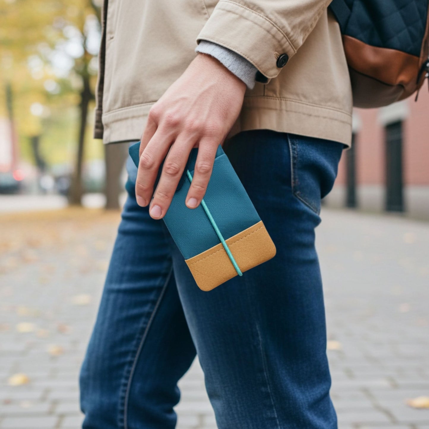 MOIN Handytasche - Handytaschen - Teal Paper - Kuratist