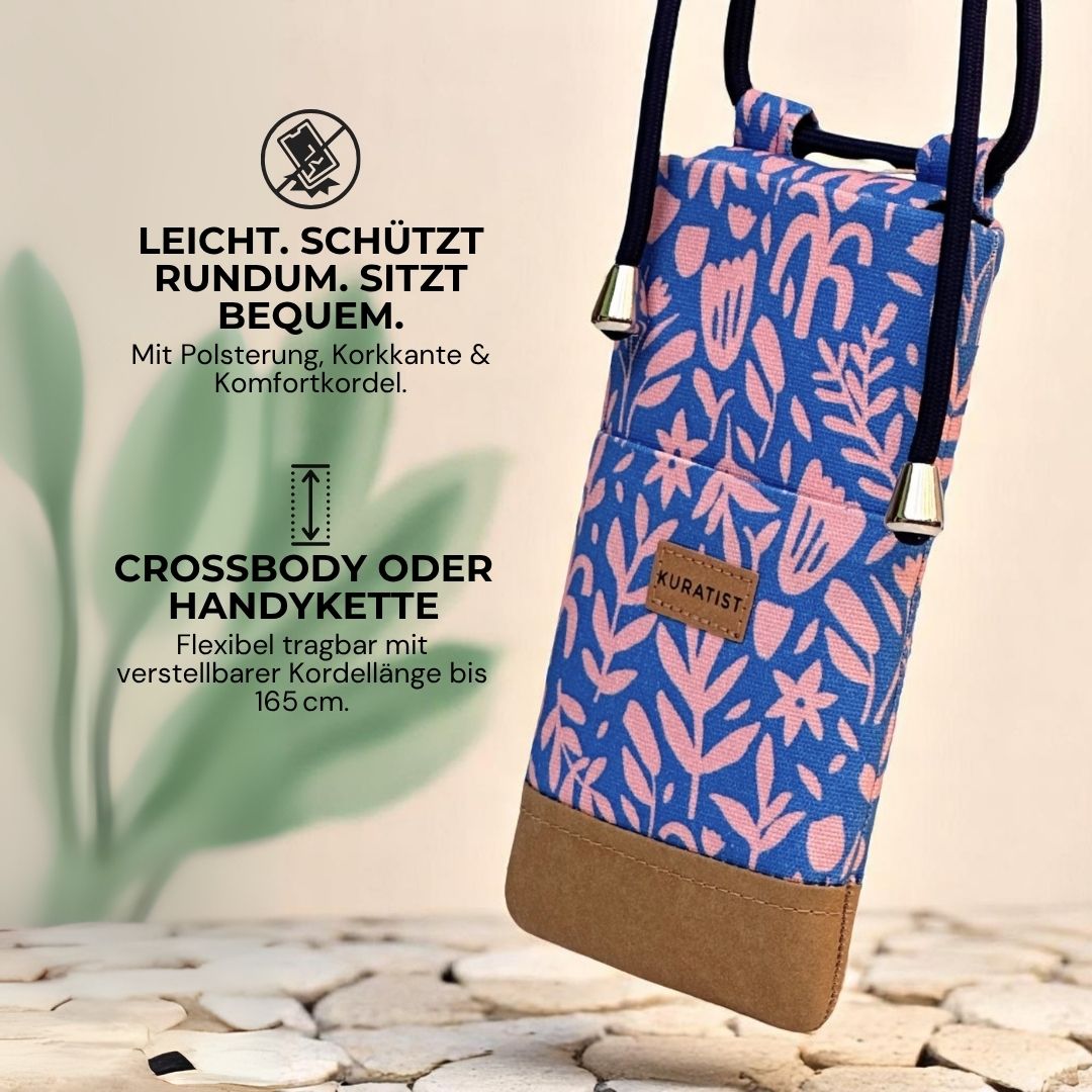NELA Handytasche zum Umhängen Bedruckt - Handytasche zum Umhängen - Blooming Bliss Paper - Kuratist