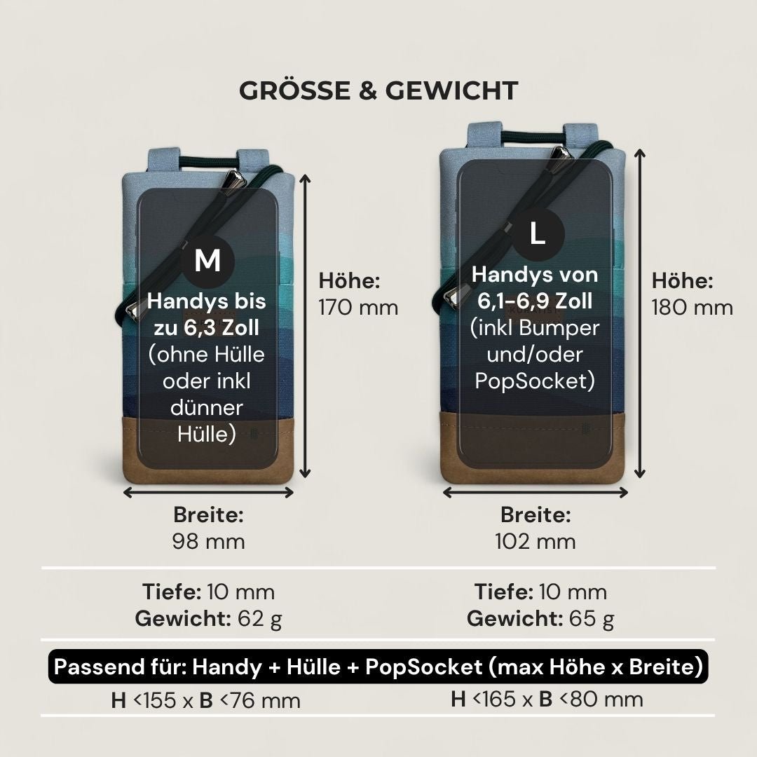 NELA Handytasche zum Umhängen Bedruckt - Handytasche zum Umhängen - Deep Sea Paper - Kuratist
