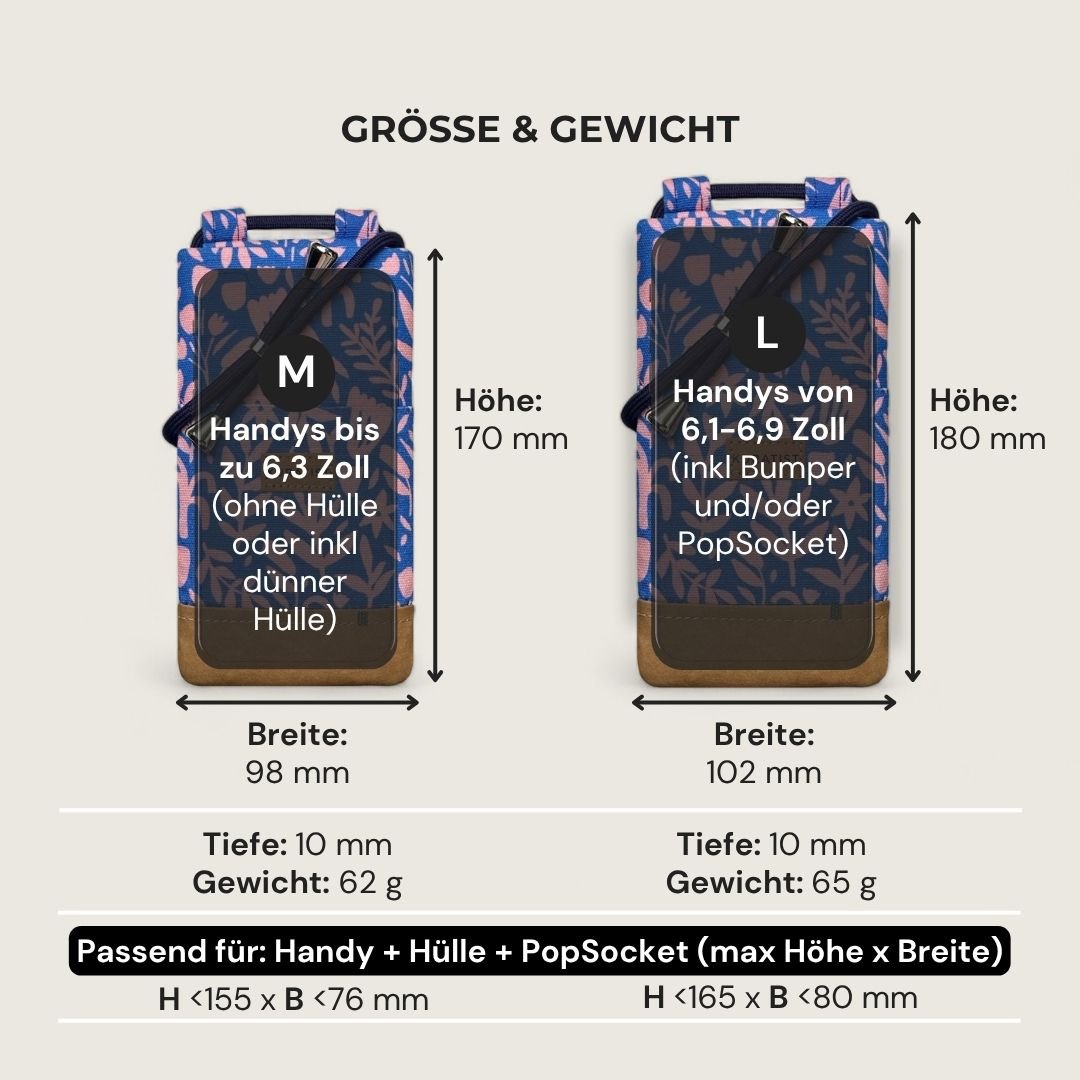 NELA Handytasche zum Umhängen Bedruckt - Handytasche zum Umhängen - Blooming Bliss Paper - Kuratist