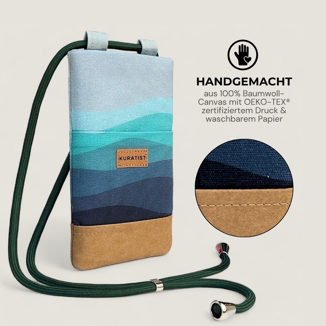 NELA Handytasche zum Umhängen Bedruckt - Handytasche zum Umhängen - Deep Sea Paper - Kuratist