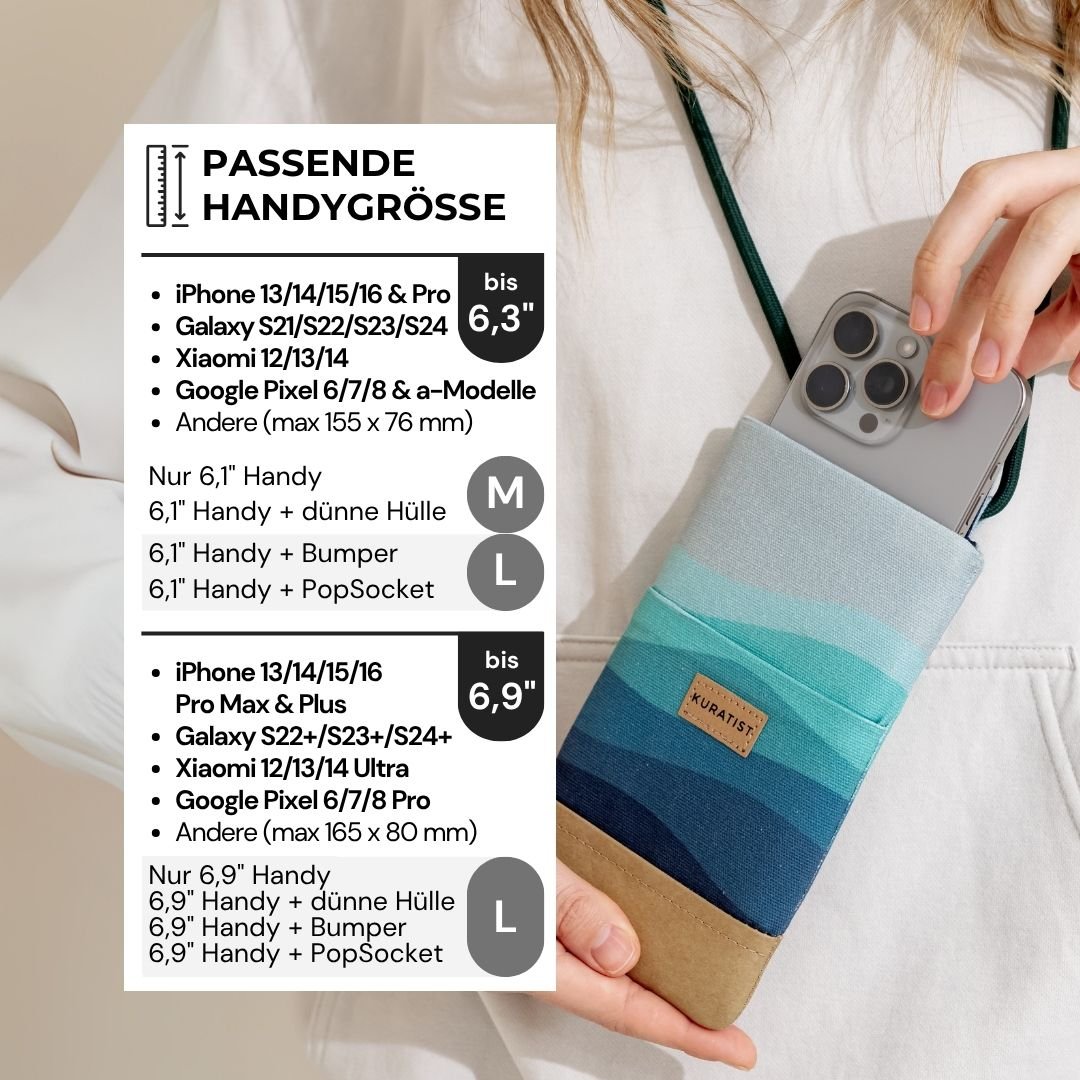 NELA Handytasche zum Umhängen Bedruckt - Handytasche zum Umhängen - Deep Sea Paper - Kuratist
