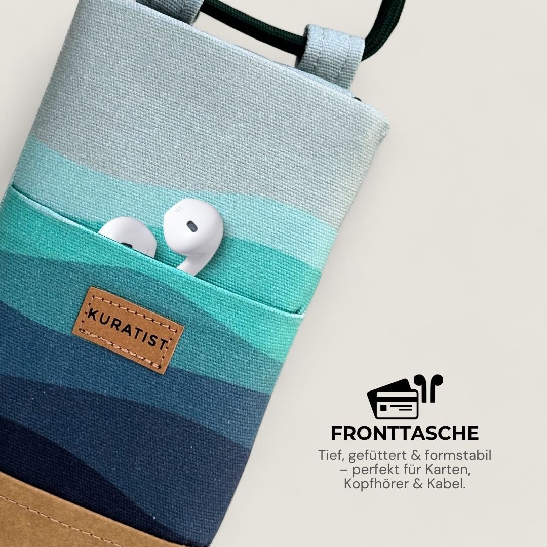 NELA Handytasche zum Umhängen Bedruckt - Handytasche zum Umhängen - Deep Sea Paper - Kuratist