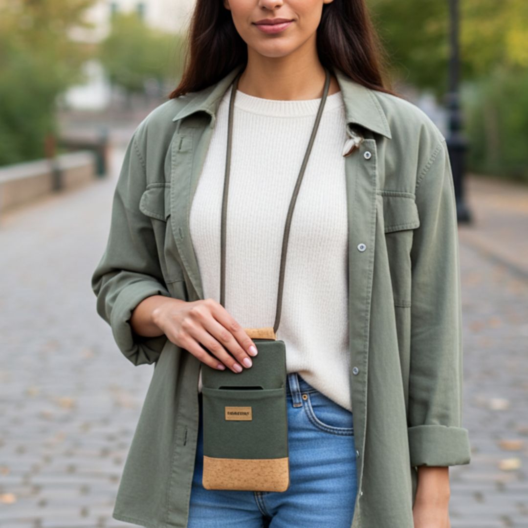 NELA Handytasche zum Umhängen - Handytasche zum Umhängen - Pine Cork - Kuratist