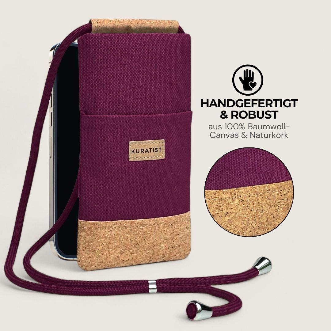 NELA Handytasche zum Umhängen - Handytasche zum Umhängen - Berry Cork - Kuratist