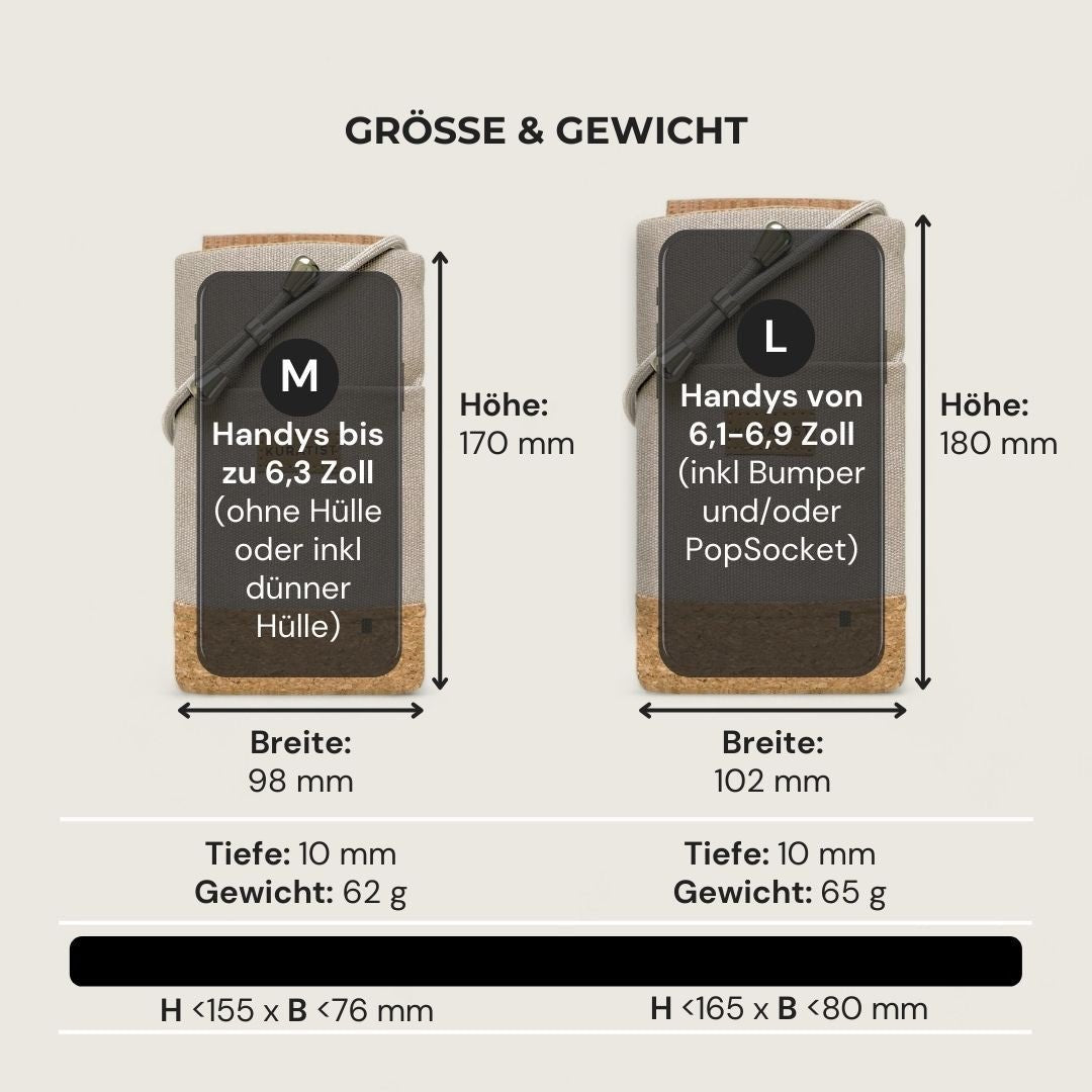 NELA Handytasche zum Umhängen - Handytasche zum Umhängen - Ecru Cork - Kuratist