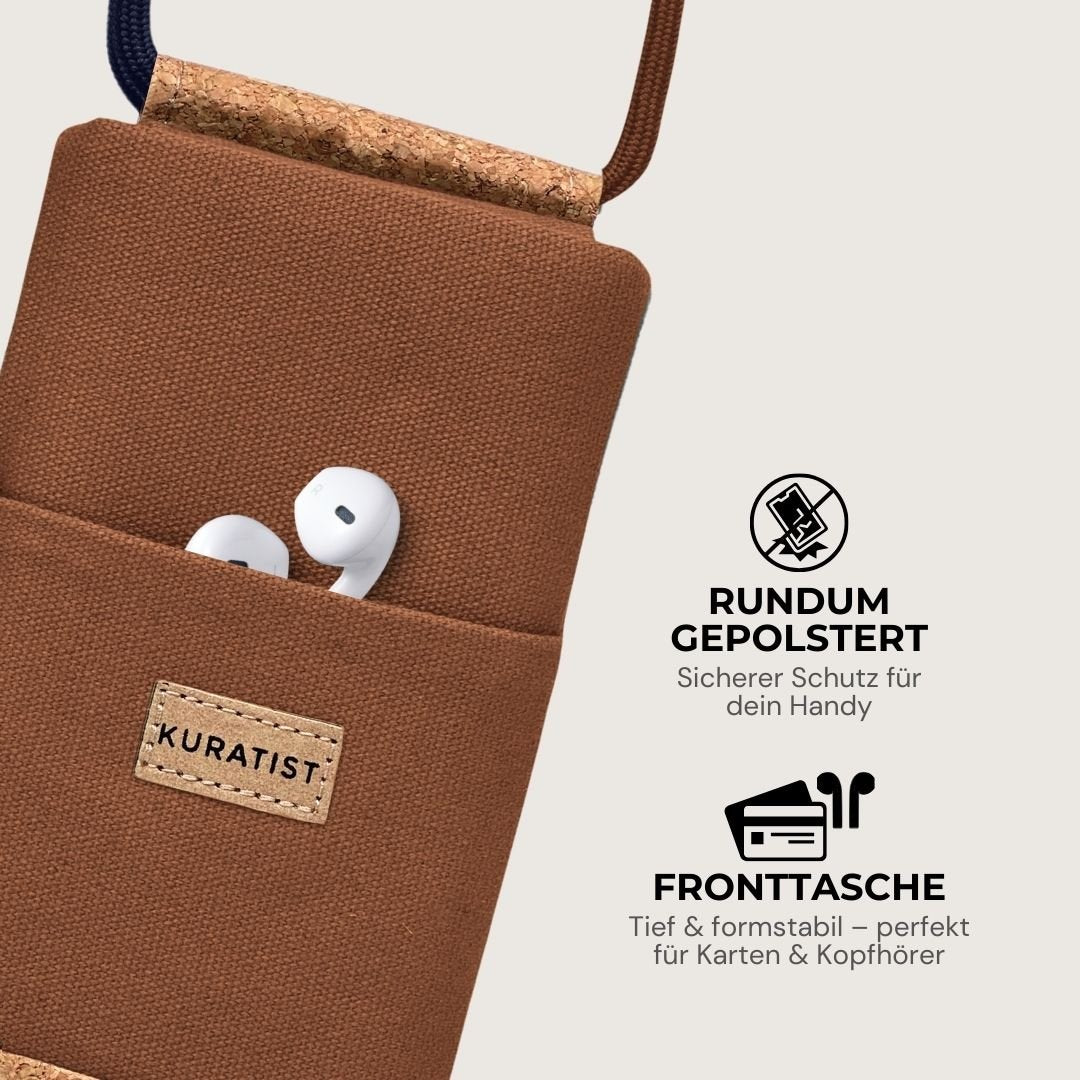 NELA Handytasche zum Umhängen - Handytasche zum Umhängen - Caramel Cork - Kuratist